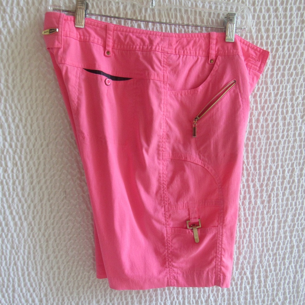 Jamie Sadock Golf Shorts Womens 8 Vibrant Pink Bermuda Inseam 8 Athletic